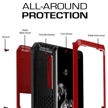Complet de Protecție de Lux Doom Metal Caz rezistent la Socuri Pentru Samsung S20 S20Plus S20ultra S8 S10 S10E S10Plus S9 S9Plus Note8 Note9 10