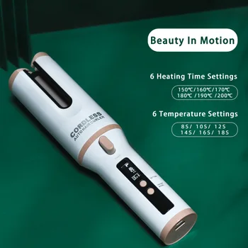 Rotirea Păr, Curling Fier USB Portabil fără Fir Automată Bigudiu de Păr Reîncărcabilă Bigudiuri Role de Fir de Păr Bigudiu
