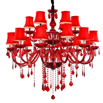 Noi, Moderne, Roșu, candelabre de cristal pentru Living, Dormitor plivitul cameră interioară lampă de cristal K9 lustru de teto candelabru tavan