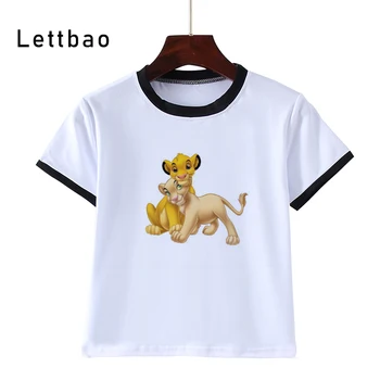 Copii Fete pentru Copii Haine cu Mânecă Scurtă T-Shirt pentru Copii Toddler desen Animat de moda cat de Imprimare Camiseta Fata Topuri Tricouri