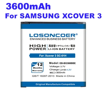 LOSONCOER Baterie 3600mAh pentru Samsung Galaxy Xcover 3 G388 G388F G389F SC-01H G388D N533 EB-BG388BBE Bateria Telefonului Mobil