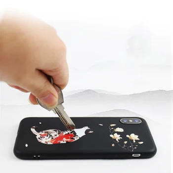 Pentru iPhone X 8 7 Plus Caz de Relief 3D Mat Moale Capacul din Spate LICOERS Oficial Caz pentru iPhone X r s 7Plus 8Plus Caz Fundas Shell