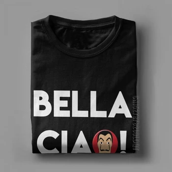 La Casa De Papel Bella Ciao Barbati Tricou Banii Jaf Noutate Bumbac Casa De Hârtie De Bază Tees T-Shirt Echipajul Gât Haine Unice