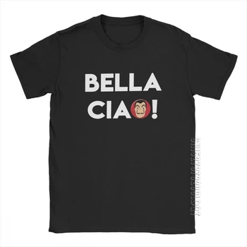 La Casa De Papel Bella Ciao Barbati Tricou Banii Jaf Noutate Bumbac Casa De Hârtie De Bază Tees T-Shirt Echipajul Gât Haine Unice
