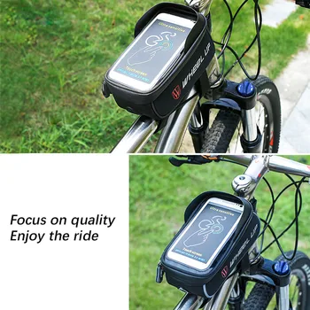Bicicleta De Telefon Monta Geanta Ciclism Sac De Fata Tub Cadru De Telefon Rezistent La Apa Saci De Biciclete Cadru Suport Bicicleta Accesorii Telefon Caz