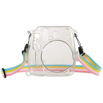 Sac De Aparat De Fotografiat Shining Transparent Capacul De Plastic Proteja Caz Pentru Fujifilm Fuji Instax Mini 8 9 8+ Instant Cu Curea