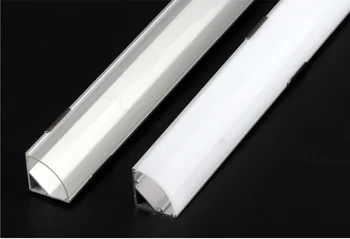 Unghi de 45 de grade profil de aluminiu pentru 5050 3528 5630 benzi cu LED-uri alb Lăptos benzi de acoperire canal