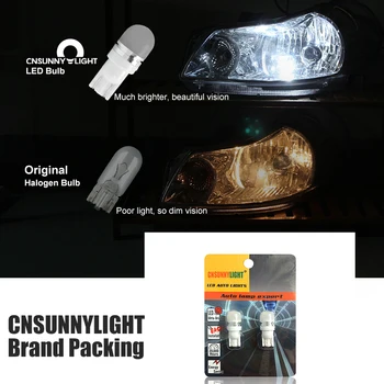 CNSUNNYLIGHT 2 buc T10 W5W 194 168 LED-uri Auto Parcare Partea de Semnal de Lumină de inmatriculare Bec Interior Lectură Pană Dom Transforma Lamp12V