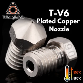 Trianglelab T-V6 Cupru Placat cu Duza Durabil Non-stick de Înaltă Performanță Pentru Imprimante 3D Hotend M6 Fir Pentru E3D V6 Hotend