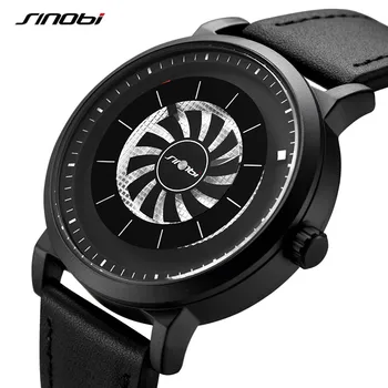 SINOBI Design de Brand Bărbați Cuarț Ceas de mână de Moda de Cotitură Dial Creative Ceasuri de sex Masculin Sport din Piele Impermeabil Ceas Relogio