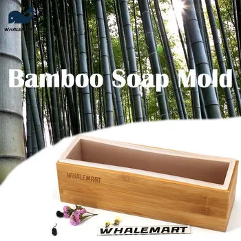 Toast nou Săpun Mucegai Pur Bambus Cutie Dreptunghiulară Cu Liner Siliconic Mucegai Pentru a Face Săpun Furnizează Unelte Manual DIY Meșteșug