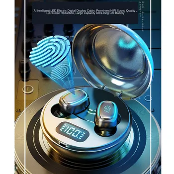 A10 TWS Bluetooth 5.0 HiFi Wireless In-Ear Căști cu Digital de Încărcare Cutie Touch Control Anulare a Zgomotului Căști fără Fir
