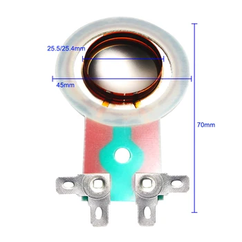 2 BUC 25.5 Core Tweeter Film 25,4 mm Diafragma de Titan Înalte Inel Bobina de Voce Vorbitor Accesorii Pentru N08,025H30,N30,FT300H,FT50