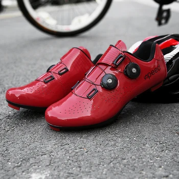 Auto-Blocare Biciclete Rutier Ciclism Pantofi Roșii de sport în aer liber Anti-alunecare rezistent la Uzura sistem de Blocare Biciclete, Pantofi Sport Barbati Adidasi Femei