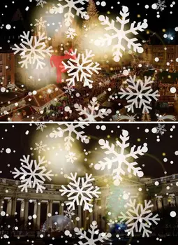 În aer liber de Rotație Fulg de nea Crăciun Proiector LED Lumina Peisaj de Grădină Lampa de Atmosfera de Crăciun de Vacanță Petrecere de Familie Lampă