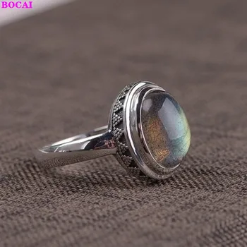 S925 argint inele pentru femei vintage argint Thai ambarcațiunile de modele de femei de moda dantelă naturale piatra lunii, labradorit inel