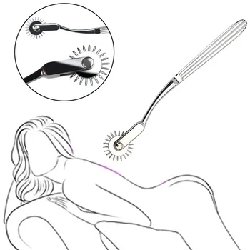 Sex Roller Pin Roata San Mamelonului Penis Limba Corp Stimulator Din Oțel Inoxidabil Submissve Fetish Sclavi Sexuali Tortură Trusa De Jucarii Sexuale
