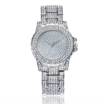 Femei Doamnelor Bling Diamante de Cristal Curea Ceas de Moda de Lux din Oțel Inoxidabil Cuarț Analogice Ceasuri de mana cadou relogio feminino