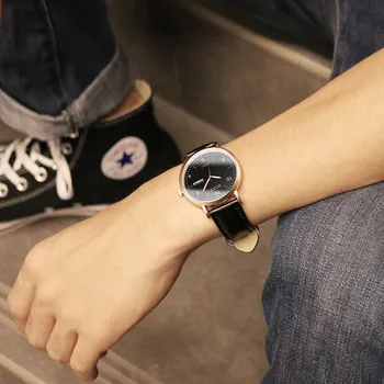 2020 De Moda De Lux De Afaceri Simplu Uita-Te La Om Ultra Subțire Caz Impermeabil Cuarț Ceas Negru Mens Watch Reloj Hombre D7