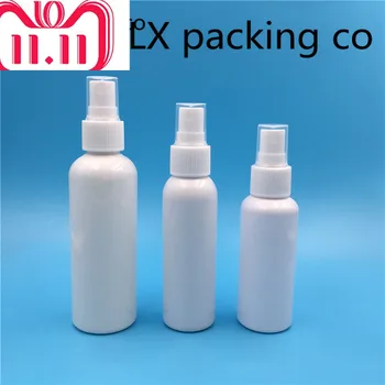 50 BUC Transport Gratuit 10 20 30 60 100 ML din Plastic Alb Spray Sticle de Parfum Goale Cosmetice de Apă Recipient Toner Banca
