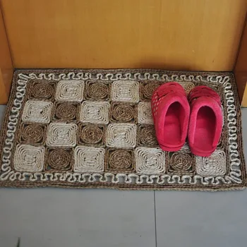 Manual Cusatura Paie Floor Mat Covor Împletit Rogojini Usa Intrare, Living Picior Perna