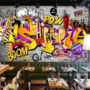 Personalizate 3D picturi Murale European Și American Graffiti Stradă KTV Bar cafenea Restaurant Fundal Foto de Perete Tapet Mural