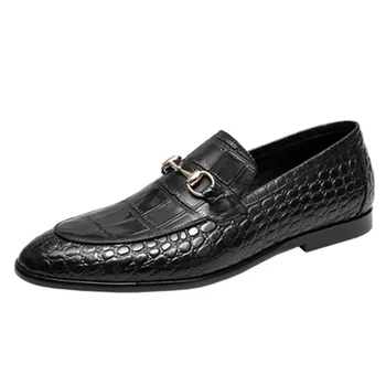 Britanic pantofi pentru bărbați pantofi umed crocodil model business casual pantofi pentru bărbați respirabil un picior leneș pantofi