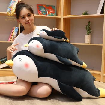 1BUC 30-100cm drăguț pinguin Uriaș de pluș jucărie moale marin animal de pluș papusa de dormit perna de Moda pentru Copii