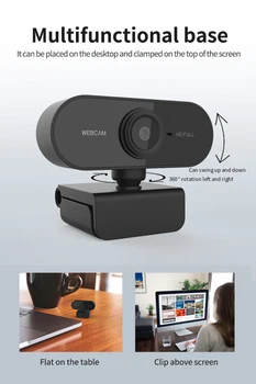 2K HD Webcam Focalizarea Automată Cu Microfon Rotativ Desktop PC Camera Web USB Cam Mini Calculator WebCamera Cam Înregistrare Video de Munca