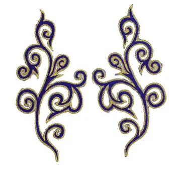 2Pairs de Fier pentru Aur/Argintiu/Negru/Roz/Roșu/Lacul albastru Motiv Venise Aplicatiile de Dantela Asieta Lady Dress Decorare DIY 18.25X8.9CM