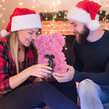 2020 Vânzare Fierbinte 25cm Spumă de Săpun Urs de Trandafiri Teddi Urs Floare Trandafir Artificial de Anul Nou Cadouri pentru Femei Îndrăgostiților Cadou de Crăciun