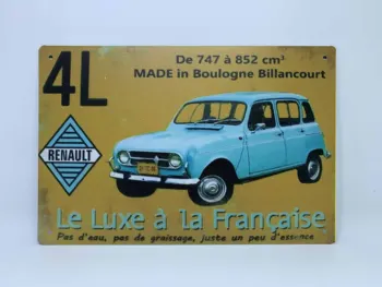 Franceză Veche Masina R4 Dauphine 4L Magazin de Garaj din Tablă Semne de perete peștera Artă decorativă de epocă retro Poster metal