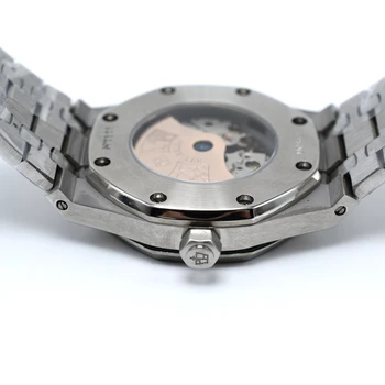 PETER LEE Brand de Lux Plin de Oțel Argintiu rezistent la apa Automate Mecanice Bărbați Ceasuri Brățară Cadran 40mm Afaceri de Moda Ceasuri