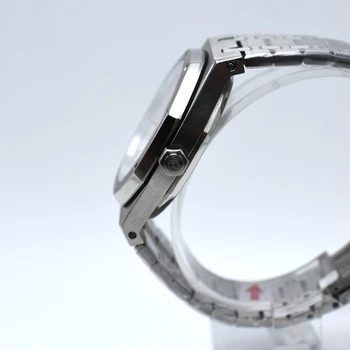 PETER LEE Brand de Lux Plin de Oțel Argintiu rezistent la apa Automate Mecanice Bărbați Ceasuri Brățară Cadran 40mm Afaceri de Moda Ceasuri
