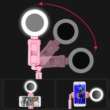 Inel de Lumina cu Stand pentru Vlogging Video de Make-up Selfie Selfie Stick USB Alimentat