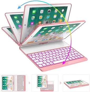 360 de Rotație pentru iPad Air 10.5 2019 Pro 10.5 2017 Caz cu Tastatura cu iluminare din spate Wireless Bluetooth pentru iPad Air 10.5 Capac Tastatură