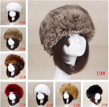 Brand de lux rusă Cazaci Stil Faux Blana Bentita pentru Femei Blană de Păr Banda de Femme de Iarnă Earwarmer Earmuff Topless Pălărie de Schi