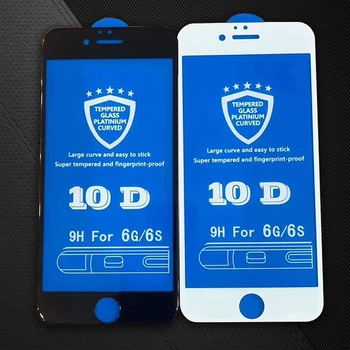 50pcs/lot 10D Complet Capacul din Sticla Temperata Pentru iPhone 11 12 pro max XR X XSMAX 6 6s 7 8 Sticlă Explozie-Dovada Ecran Protector de Film