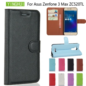 Cover Pentru Asus Zenfone 3 Max ZC520TL Caz de Lux din Piele Wallet Flip Cover Carte de Titularul de Caz Pentru Asus Zenfone 3 Max ZC520TL