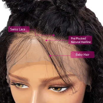 Transparent Afro Pervers Ondulat Peruca Mi Lisa Afro Dantelă Față Peruci Par Uman Brazilian Remy de Păr HD Dantela Frontal Peruca Pentru Femei de culoare