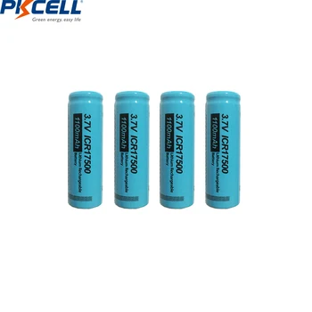 2 BUC PKCELL ICR17500 Baterie cu Litiu 3.7 V 1100mAh Li-ion Baterie Reîncărcabilă și Încărcător de Baterie de 3.7 V 18650 7500 AA/AAA