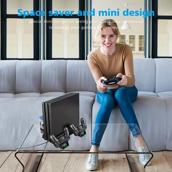 OIVO PS4/PS4 Slim/PS4 Pro Dual Controller Charger Consola Vertical Stand de Răcire Stație de Încărcare 4 Conector Pentru Playstation 4