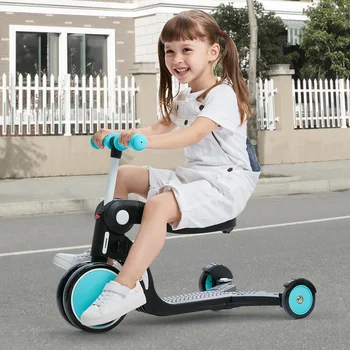 BeBehoo Multi-funcție 3 În 1 pentru Copii Echilibru Tricicleta Baby Bicicleta Scuter Jucarii