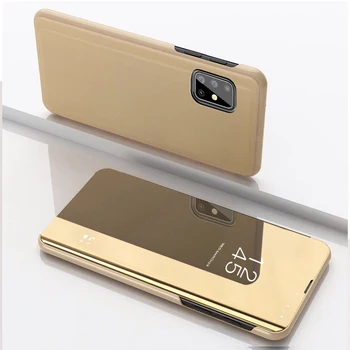 Pentru Samsung S21 Ultra Cazul Oglinda Flip Stand de Telefon Acoperă pentru Samsung Galaxy S21 / S21 Plus 5G Caz de Protecție S 21 + S21Ultra