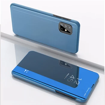 Pentru Samsung S21 Ultra Cazul Oglinda Flip Stand de Telefon Acoperă pentru Samsung Galaxy S21 / S21 Plus 5G Caz de Protecție S 21 + S21Ultra