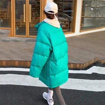 Femei Palton Supradimensionat Solidă Bumbac Moale Căptușit Jachete Femei Vrac Buzunare Duble 2020 Toamna Iarna Parka Jacheta Haina