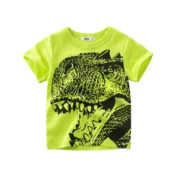 2019 Dinozaur Baby Boys T-shirt Desene animate Fete Casual T-shirt de Vara din Bumbac pentru Copii Haine de Moda maneca Scurta Copii Topuri Tee