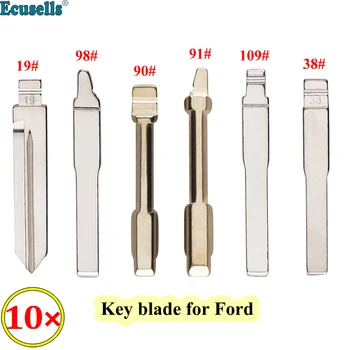 10BUC/LOT #19 #38 #90 #91 #98 #109 KD/Xhorse HU101 FO21 FO38 blank-cheie Pentru Ford Fusion Focus Mondeo Fiesta Galaxy Flip Key Blade