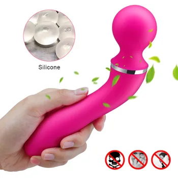 AV Bagheta Vibrator pentru Femei USB Reîncărcabilă G-spot Penis artificial Vibratoare Masturbari Stimulatori Corp Masaj Adult Jucarii Sexuale pentru Femei