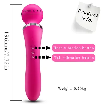 AV Bagheta Vibrator pentru Femei USB Reîncărcabilă G-spot Penis artificial Vibratoare Masturbari Stimulatori Corp Masaj Adult Jucarii Sexuale pentru Femei
